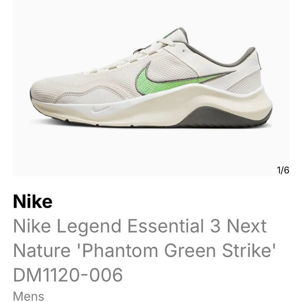NIKE NWOB Legend Essential 3 Next Nature Phantom Green Strike size 9